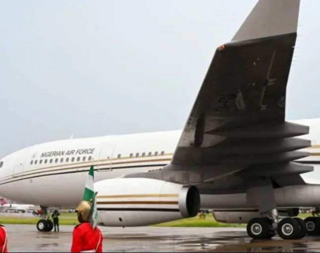 Tinubu’s $100m Jet Flown to South Africa for Makeover